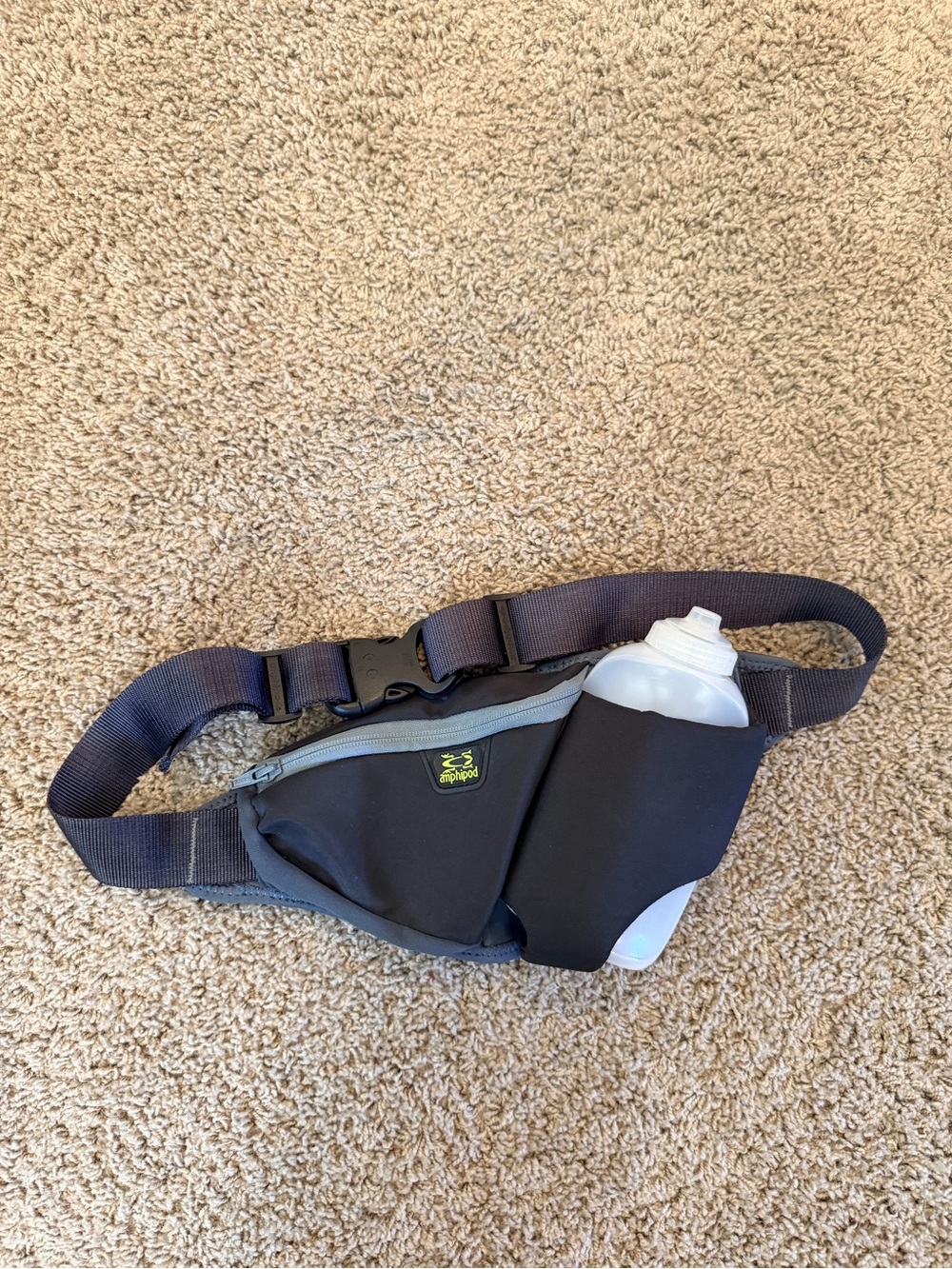 Black Amphipod Waist Hydration Belt Pack with Bottle Pocket